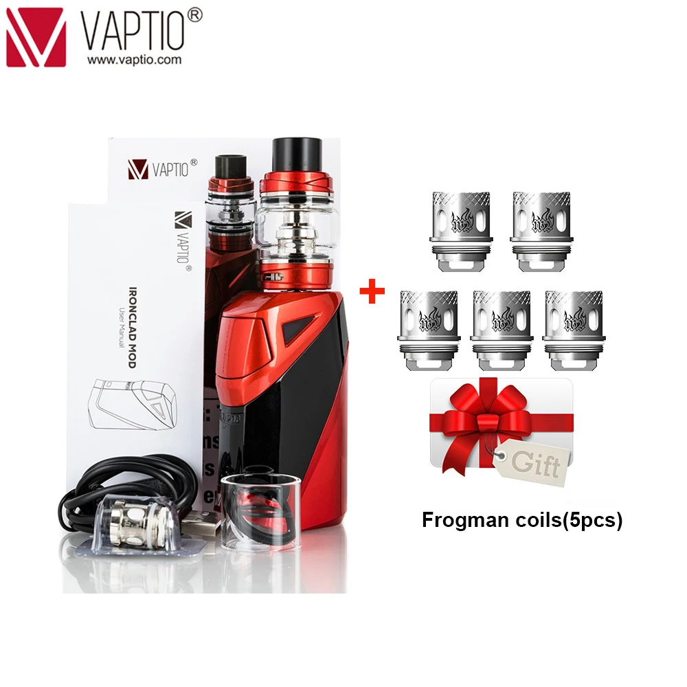 Подарки! Набор электронной сигареты vaptio Ironclad 2600 мАч с многоразовым баком 6 0 мл 510