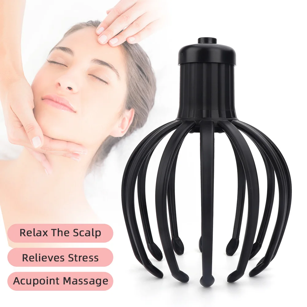 

Electric Octopus Claw Scalp Massager Hands Free Therapeutic Head Scratcher Relief Hair Stimulation Rechargable Stress Relief