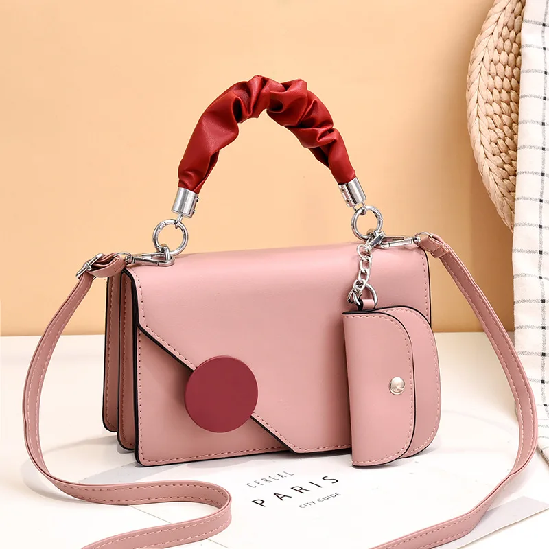 

2020 autumn and winter new bag female Korean version stereotyped solid color fashion female bag messenger shoulder handbag