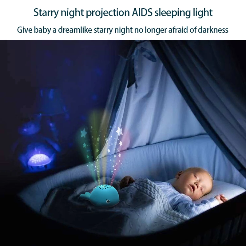 

Music Player Baby Led Sleep Lamp Whale Night Light Baby Luminous Projector Story Machine Animals Lamp Toys Baby Learning Machine