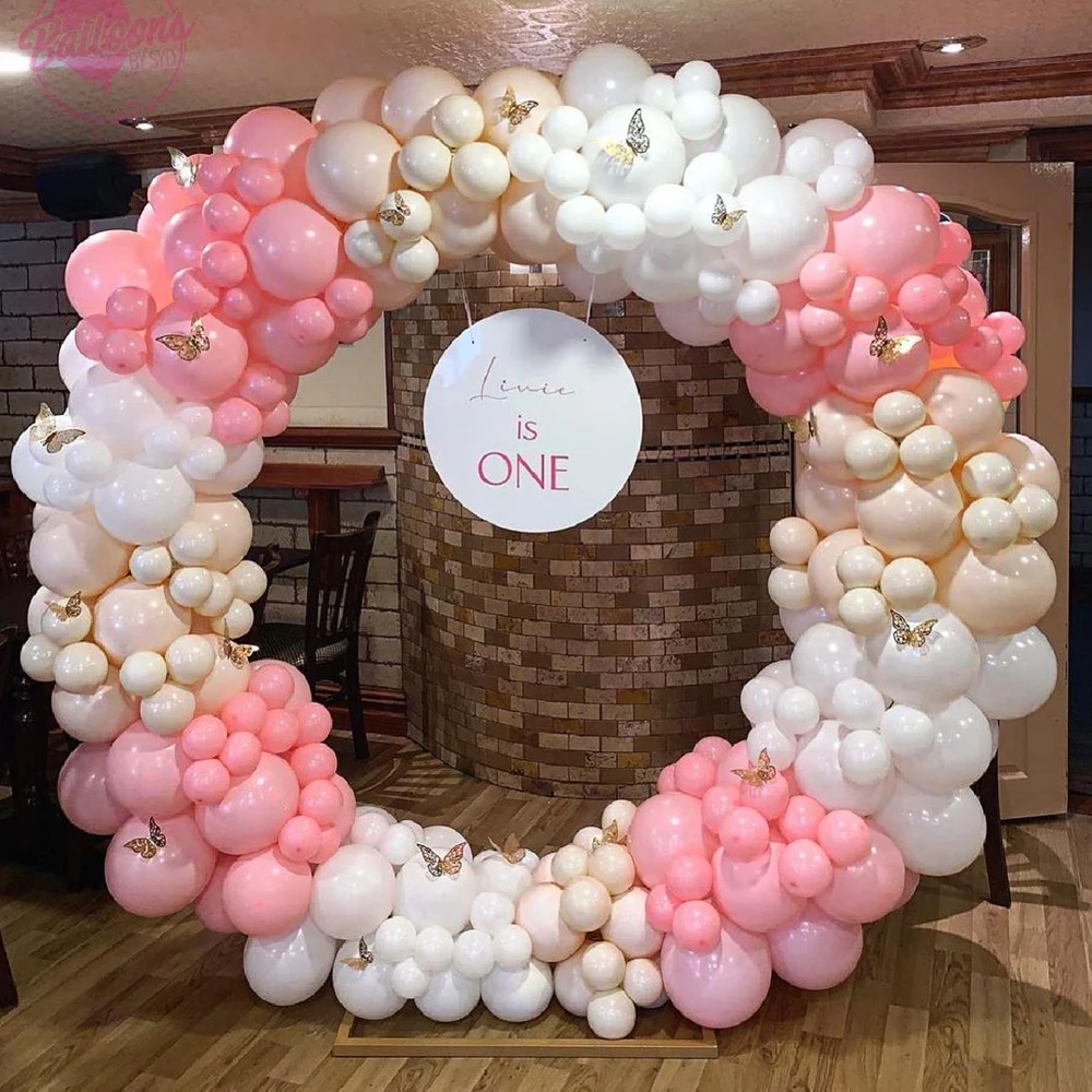 162 шт. розовые разноцветные шарики в стиле ретро | Дом и сад