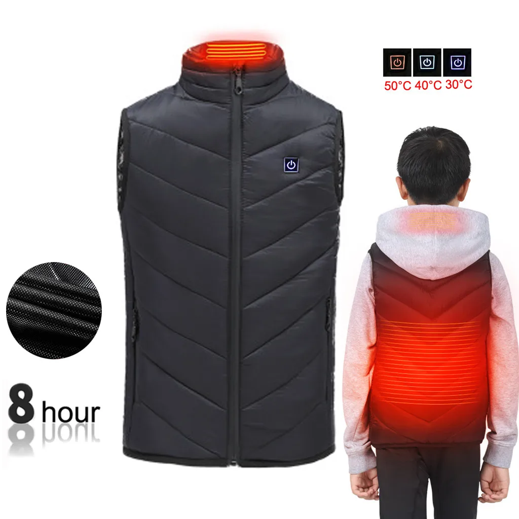 Теплый жилет для детей с зарядкой от Usb из углеродного волокна моющийся зимний