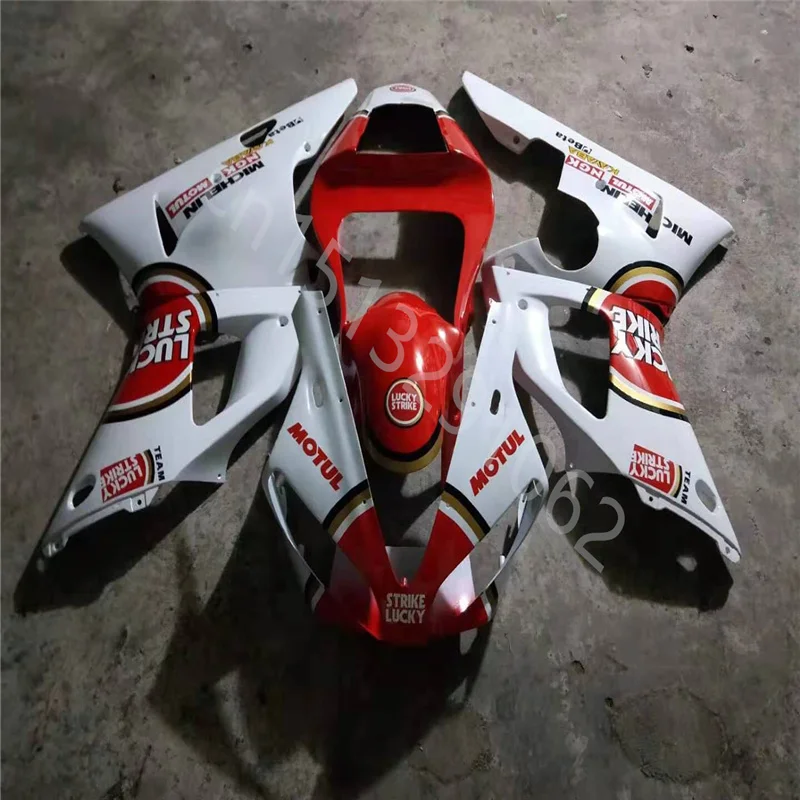 

High quality Injection Fairing Kits For YAMAHA YZF R1 00-01 YZF R1 2000 2001 YZFR1 00 01 YZF00 01 white red motobike Fairing kit
