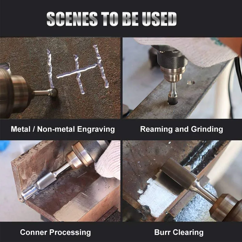 100 мм сверхдлинный хвостовик 1/4 карбидный набор заусенцев шлифовальный станок