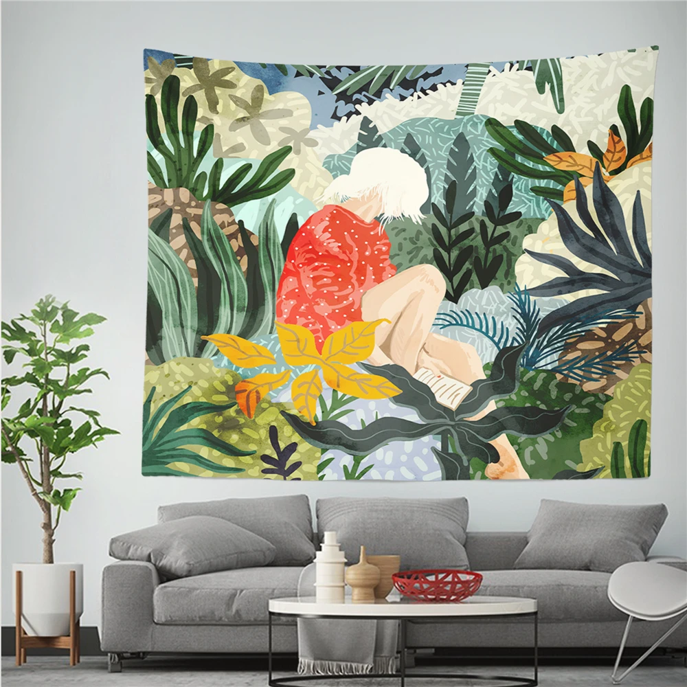 Настенный гобелен в скандинавском стиле для женщин современный с 3D принтом 100%