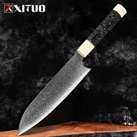xituo 8 inch santoku knife japanese damascus super steel chef knife new and beautiful kitchen knives professional chefs tools