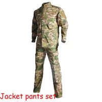 camouflage army tactical jacket set durable military airsoft uniform outdoor hunting hiking clothing jacket pants sets