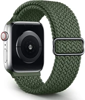 adjustable elastic nylon belt bracelet iwatch series 3 4 5 se 6 strap braided solo loop for apple watch band 44mm 40mm 38mm 42mm