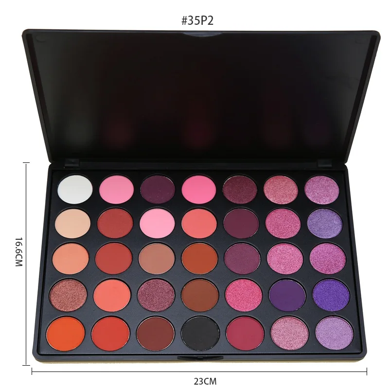 Палетка теней для век 35 цветов теплый цвет дымчатого макияжа матовые