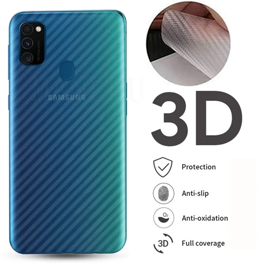 3d пленка из углеродного волокна для задней панели Samsung Galaxy A51 A71 A41 A31 A72 A52 Защитная