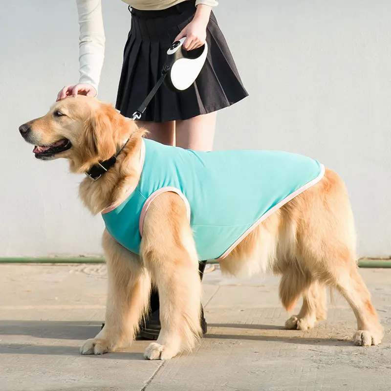 

Summer Pet Clothes Big Dog Thin Vest Golden Retriever Labrador Multilateral Pet Medium and Large Dog Pet Clothes