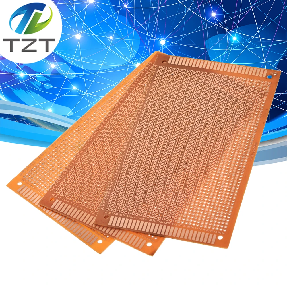 

10pcs 9x15 9*15cm Single Side Prototype PCB Universal Board Experimental Bakelite Copper Plate Circuirt Board yellow