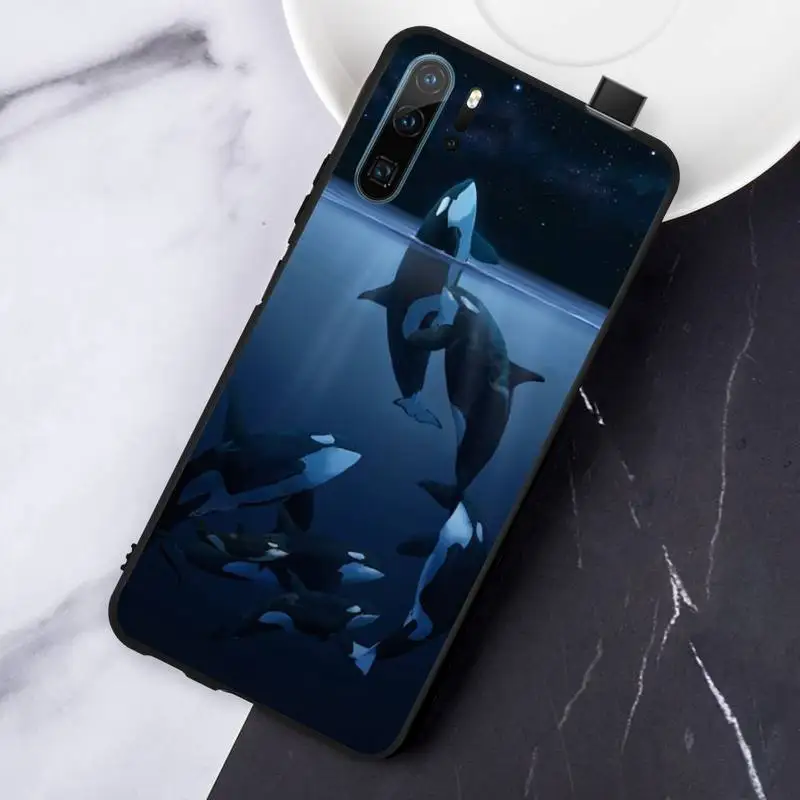 

Killer Whale Orca ocean animal Phone Case For Huawei honor Mate P 10 20 30 40 Pro 10i 9 10 20 8 x Lite