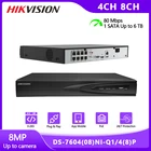 Hikvision 8MP 4K DS-7608NI-Q18P DS-7604NI-Q14P H.265 + 48CH POE NVR IP-камера видеонаблюдения, система видеонаблюдения, записывающее устройство