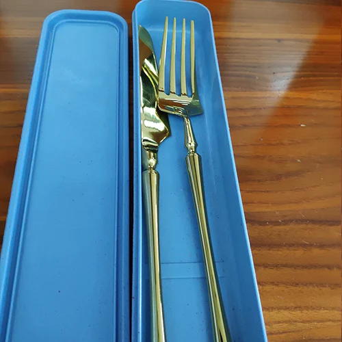 Pink knife and fork Набор столовых приборов из нержавеющей стали, золотой, зеркальная полировка, столовая посуда, столовый нож, вилка, продукты, инструменты, кухонные аксессуары - Цвет: Pink knife and fork