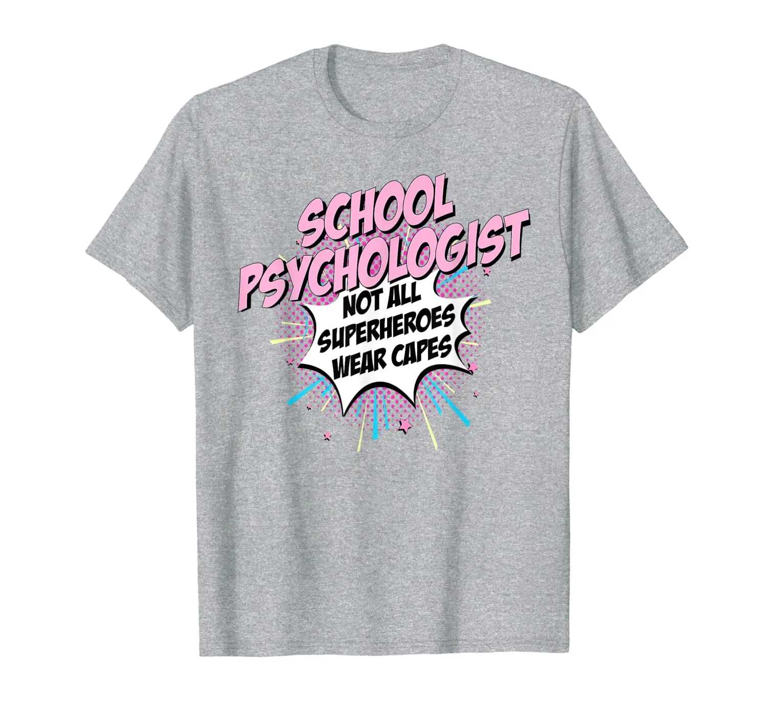 

Школьный психолог супергерой продукт комикс подарки идея футболка