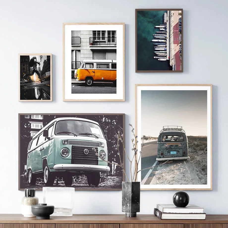 Городской Паркур здание микроавтобуса корабль порт стены искусства холст