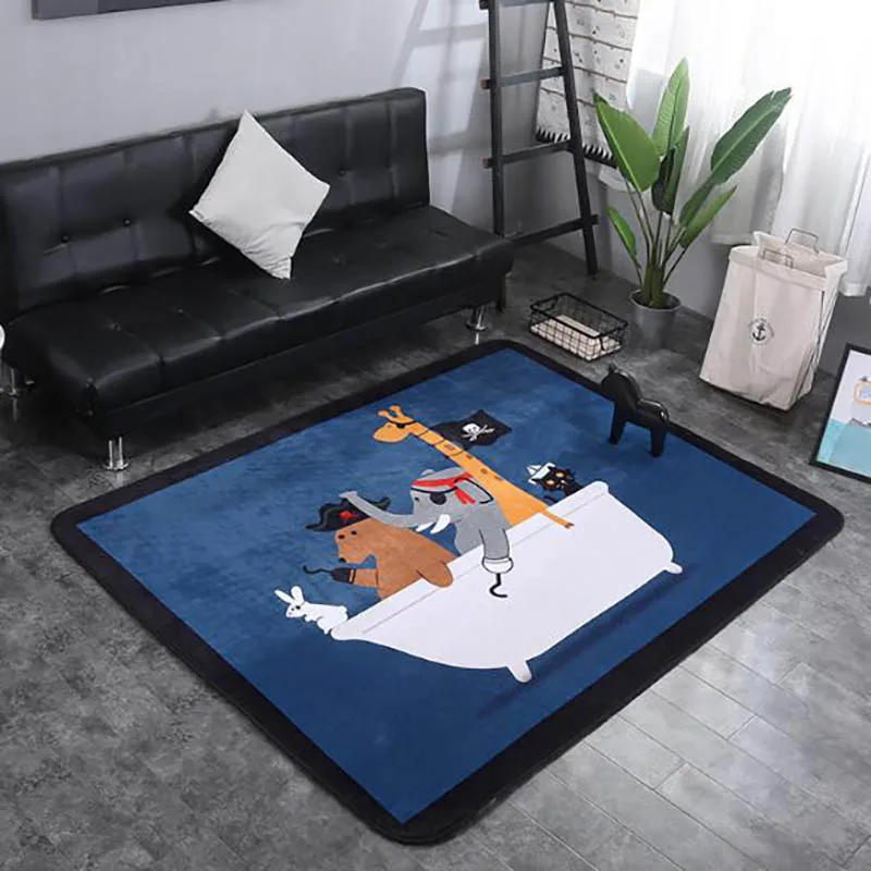 BXX022J Детский игровой коврик для малышей, детский коврик для ползания, ковер с рисунком животных, детский коврик с бархатистой поверхностью, Нескользящие аксессуары для комнаты BXX022 - Цвет: BXX022J