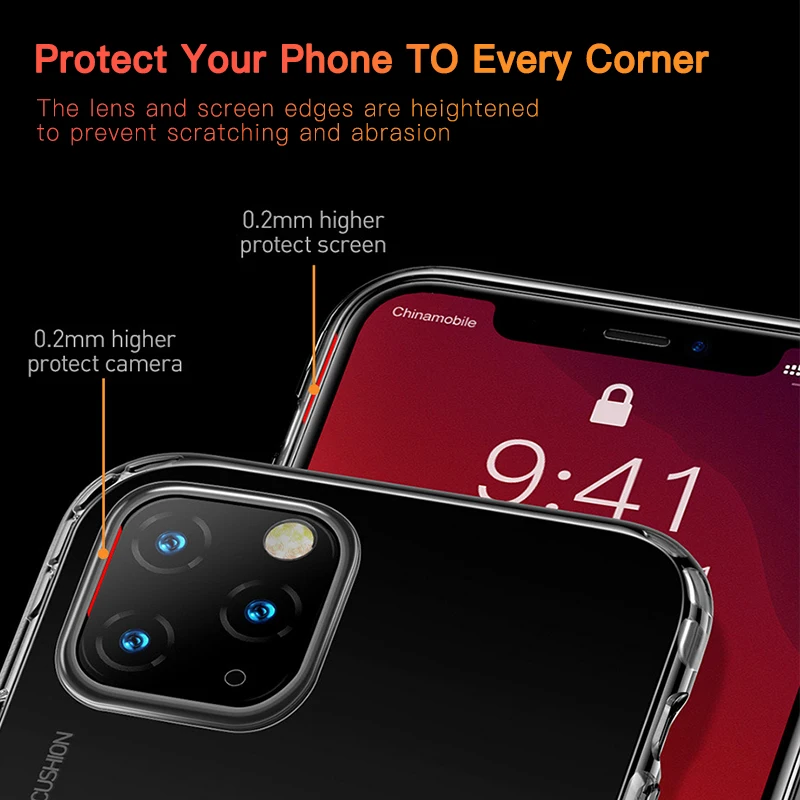 Прозрачный Мягкий ТПУ силиконовый чехол для телефона Baseus для iPhone 11 Pro Max 11Pro противоударный чехол для iPhone 11 Pro Xs Max Xr X Coque
