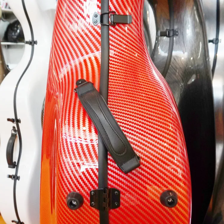 Чехол для виолончели 4/4 из углеродного волокна Твердый чехол 3 6 кг с красной