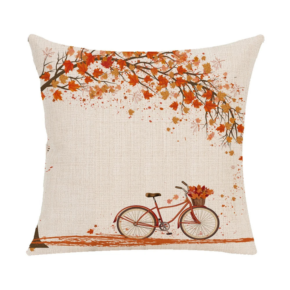 1 шт. Наволочка на День Благодарения льняная ткань наволочки подушку красный