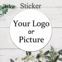 custom circular stickers personalized logo sticker transparent vinyl adhesive labels wedding party decoration stationery sticker