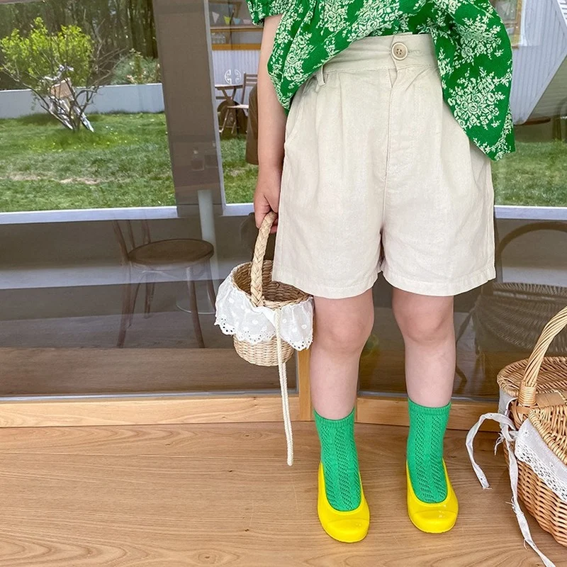 

Boys cotton short new summer kids girls linen cotton short baby girl clothes