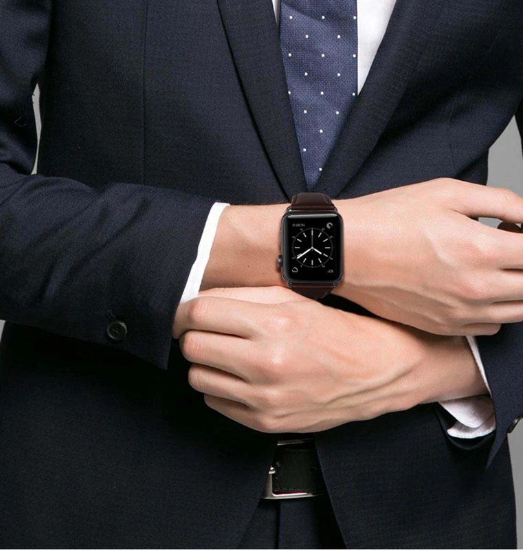 Винтажный ремешок из воловьей кожи для Apple Watch 44 мм 40 мм 42 мм 38 мм браслет iwatch 5 4 3 2 1 браслет с текстурой Crazy Horse