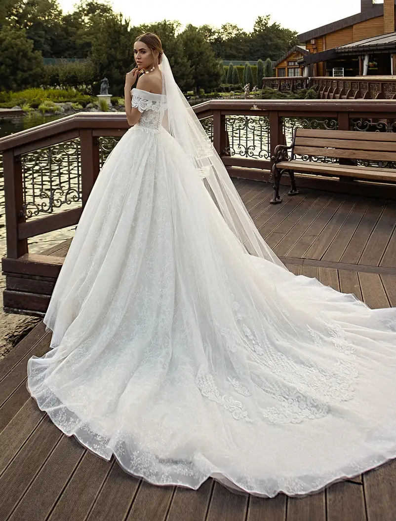 Off The Shouler 2020 Wedding Dresses Appliques Sequins Country Bridal Gowns Sweep Train Beach Dress Robes De Mariée | Свадьбы и
