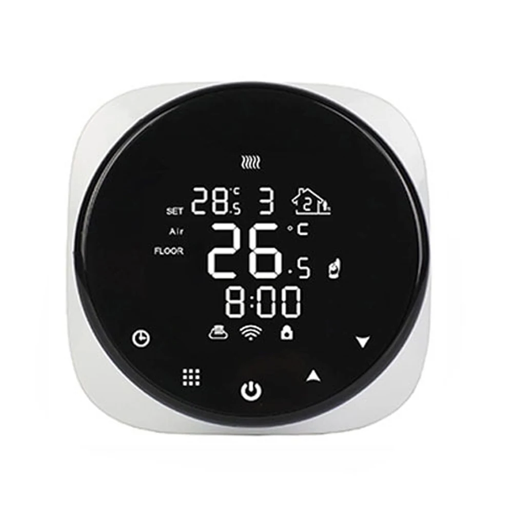

Tuya Wifi Circular Water Underfloor Heating System Boiler Thermostat Round Programmable Digital Intelligent Thermostat
