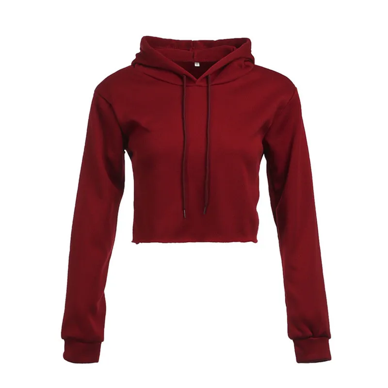 Women Cat Ear Hoodie sweatshirts Solid Spring Long sleeve Clothes Hoodded Pullover Short Top Female sweatshirts