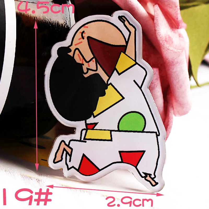 1 шт. Crayon Shin-chan мультфильм демон значки на одежду акриловые значки Kawaii значки на рюкзак булавка брошь значок Y13 - Color: Y13-19