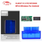 Мини ELM327 V1.5 PIC18F25K80 ELM 327 в 1 5 OBD2 bt2.0-беспроводной для Android ELM327 V1.5 сканер obd obd2 автомобильный диагностический инструмент