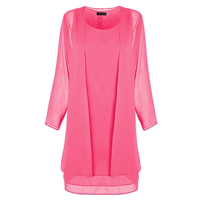 3 Комплект из 2 предметов, 5XL размера плюс, женский костюм, платье с длинным рукавом, свободные белые вечерние шифоновые миди платья, вечернее платье большого размера 4XL Vestidos - Цвет: 3