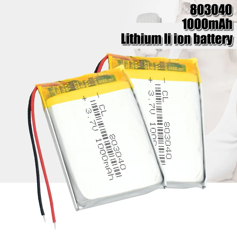 3 7 V 1000mAh 803040 литий полимерный ионный аккумулятор для MP4 MP5 GPS PSP Мобильный Карманный