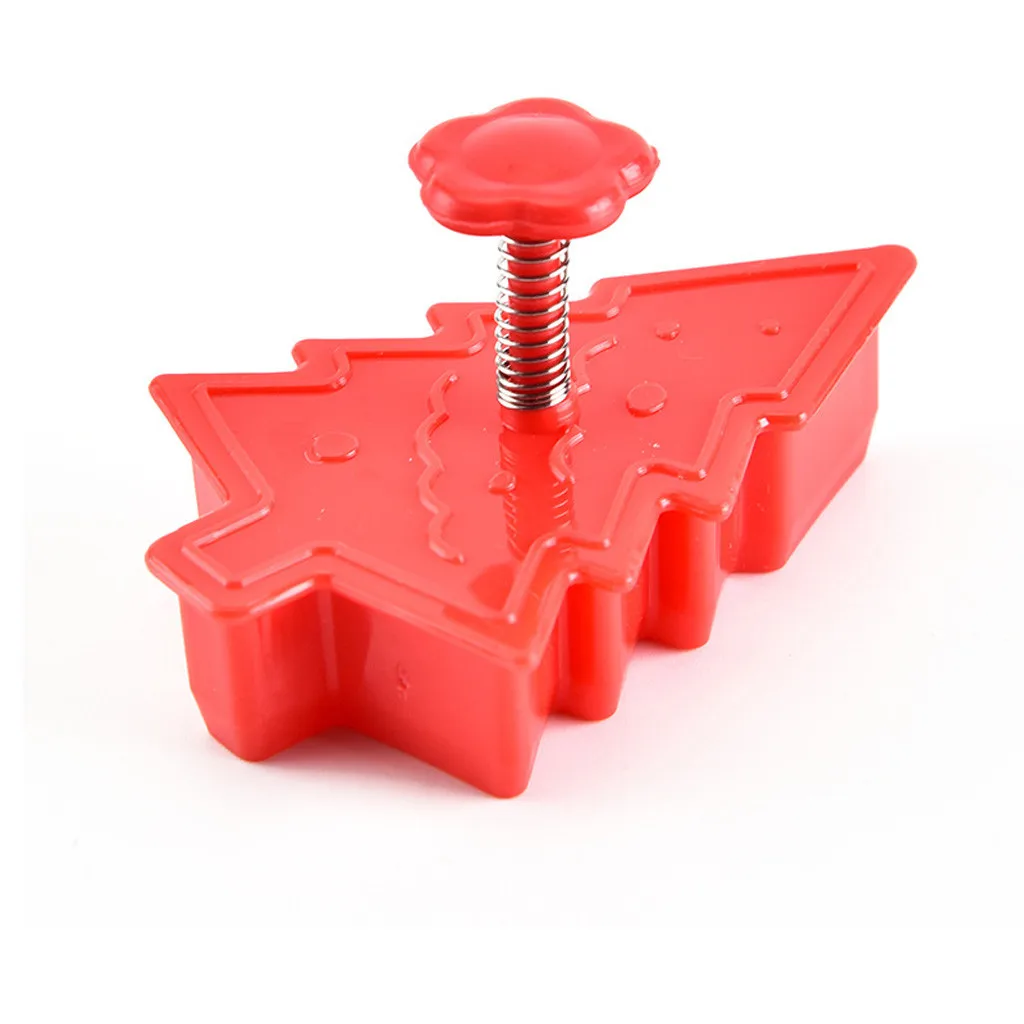 4 шт. 3D Рождество Хэллоуин Мультфильм формочки для печенья пластиковые бисквит