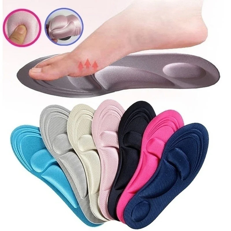 

4D Memory Foam Orthopedic Insoles for Shoes Women Men Comfortable Flat Feet Arch Support Massage Plantar Fasciitis Sports Pad