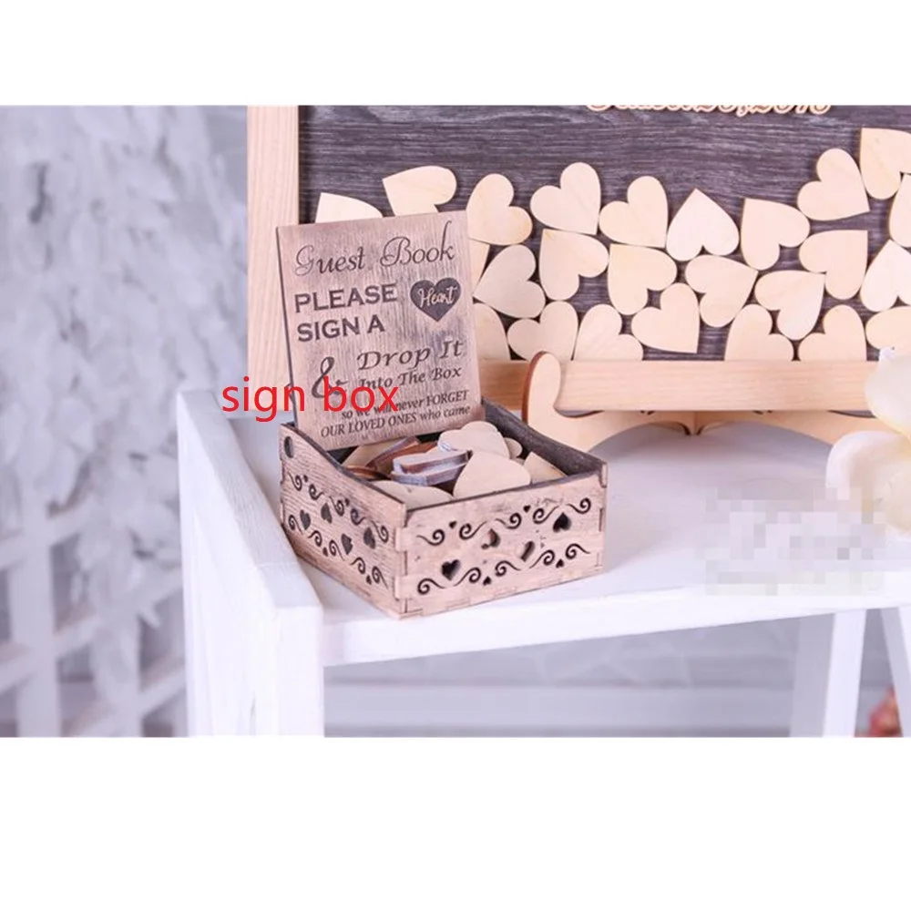 Деревянная Свадебная книга персонализированная рамка 3D деревенская подвесная