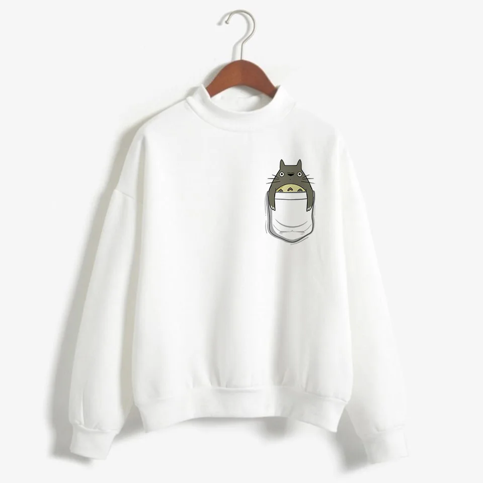 Totoro Studio Ghibli Kawaii Harajuku Толстовка для женщин Ullzang Красивый Веселый мультяшный Аниме толстовки 90s Графический Hoody женский