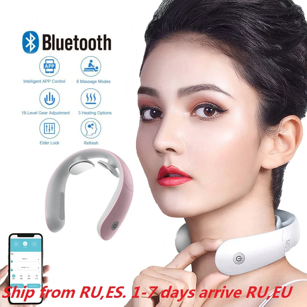 Умный электрический массажер для шеи спины и с поддержкой Bluetooth управлением