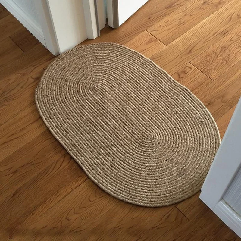 Коврик ручной работы в простом стиле ковры для дома спальни коридора джутовый