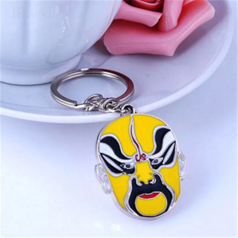 1 шт. новый металлический брелок с лицом Пекинской оперы для мужчин и женщин
