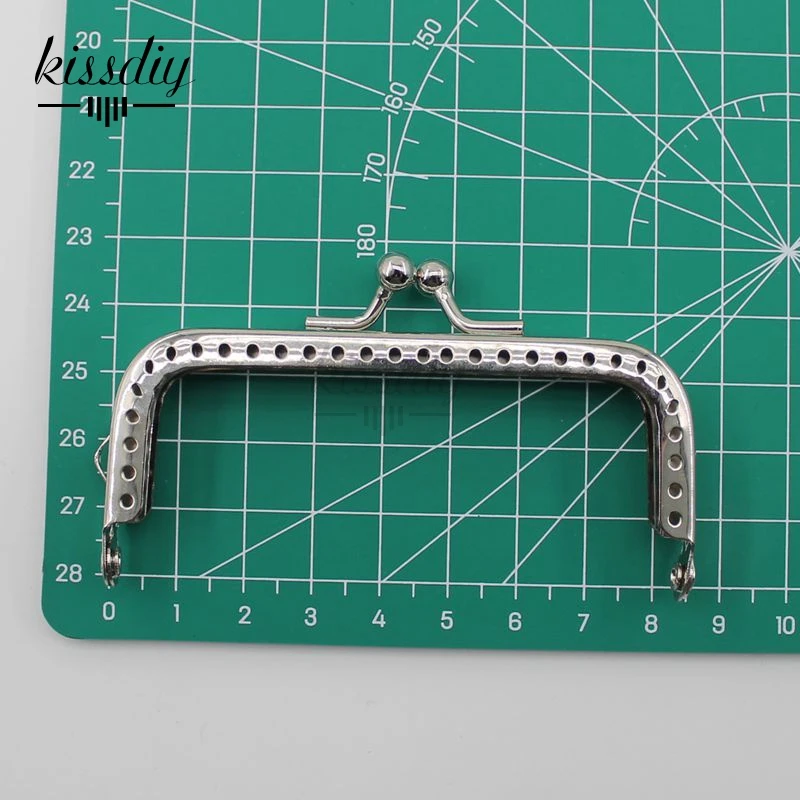 20 pcs/lot 6.5/8.5/10.5/12.5/15/18CM Glossy Silver basic square Metal Purse Frame Kiss Clasp Lock DIY Bag Accessories 6 size | Багаж и