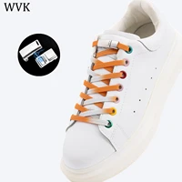 gradient flat shoelaces magnetic metal lock no tie shoe lace elastic easy to put on and take off shoe accessories lazy laces