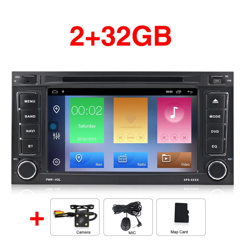 MEKEDE HD Автомобильный мультимедийный плеер Android 9,1 gps 7 дюймов 2 Din Авторадио для Volkswagen/Touareg Canbus Wifi FM радио USB DVR - Цвет: 32G