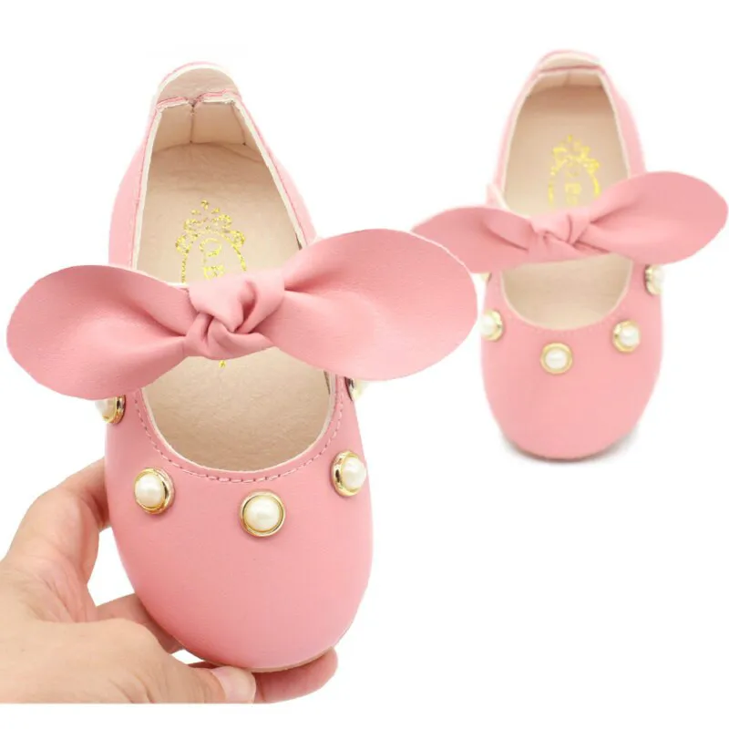 Стельки 11 5-15 5 см новинка обувь принцессы с бантом для маленьких девочек кожаные