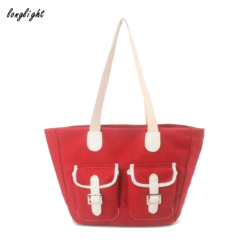 Женская Холщовая Сумка Longlight сверхлегкая Повседневная вместительная пляжная