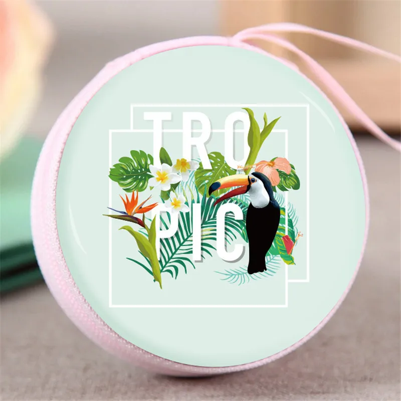 Кошелек для мелочи с фламинго девочек простой милый миниатюрный женский