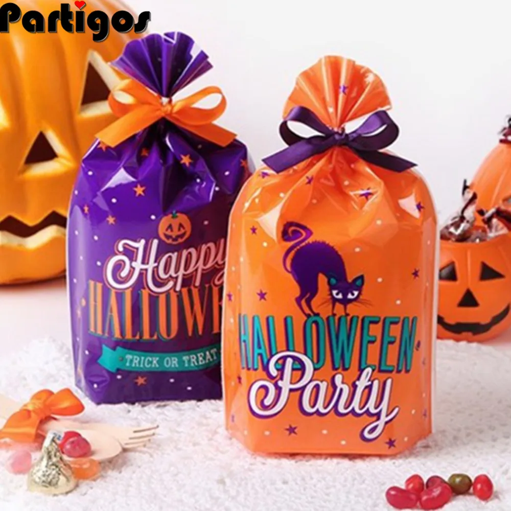 

10pcs Halloween Candy Bags Cute Gift Bag Trick or Treat Kids Gift Pumpkin Bat Candy Boxes Halloween Party Decoration Supplies