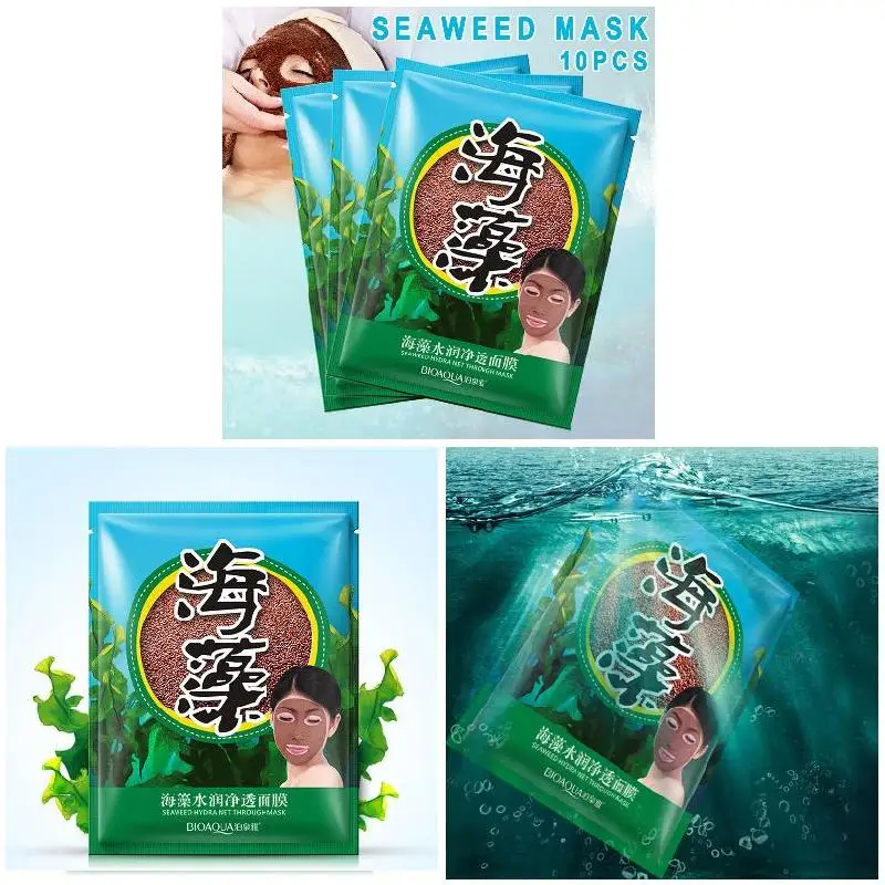 10 шт. морских водорослей питает и увлажняет кожу усиливает ее эластичность так же